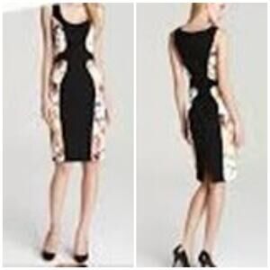 Black Halo Annabelle Colorblock Dress, Size 0